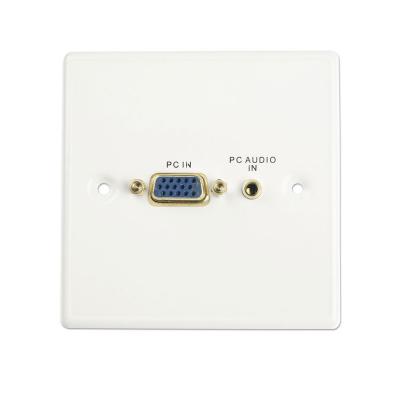 VGA/Audio Faceplate Plastic White